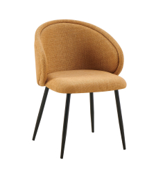 FIGARO CHAIR ARMCHAIR FABRIC YELLOW METAL BLACK E1 PRC