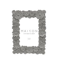 BLOSSOM PHOTO FRAME POLYRESIN GLASS WHITE 16x2xH21