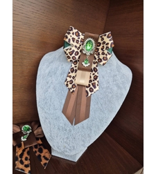 Leopard Bow Brooch