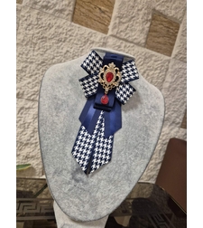Blue Bow Brooch