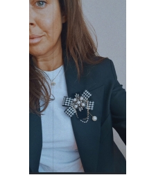 Black and White Mini Brooch
