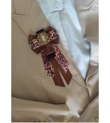 Leopard Bow Brooch