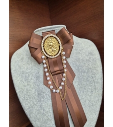 Brown Bow Brooch