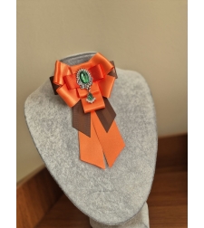 Orange Bow Brooch