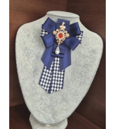 Blue Bow Brooch