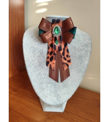 Leopard Bow Brooch