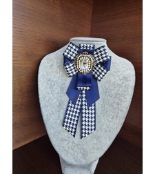 Blue Bow brooch