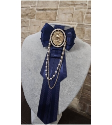Blue Bow Brooch