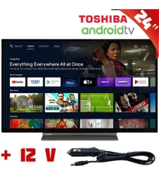 Телевизор Toshiba, Смарт, Aндроид, Wi-Fi, Bluetooth, 24 инча, 12 волта, LED