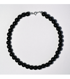 Natural Black Onyx Sterling Silver 925 Necklace