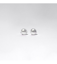 Sterling Silver 925 White Freshwater Pearls 6-6.5mm Earrings