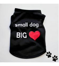 Дрешка Small dog big heart - черна