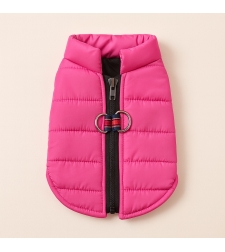 Елегантно преходно яке за кучета - цикламено