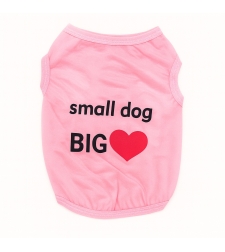Стилна дрешка Small dog big heart за кучета - розова