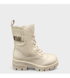 Бежови боти с връзки и цип модел: 164175