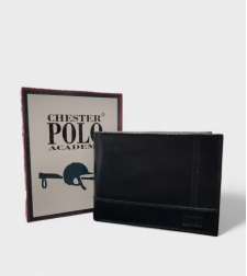Луксозен мъжки портфейл от естествена кожа Chester Polo Academy