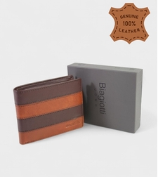 Mъжки портфейл пт естествена кожа в кафяв цвят марка Biagiotti модел: LB-7653-04 brown