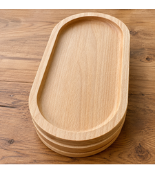 Овален дървен поднос Flow – цял масив | Linea Trays
