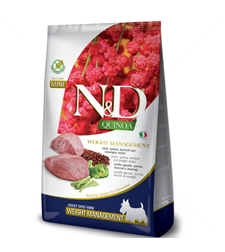 N&D Dog Quinoa Mini диетична храна за дребни породи с агнешко месо, киноа, броколи и аспержи на възраст над 1 година