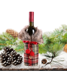 Коледно палтенце за винени бутилки