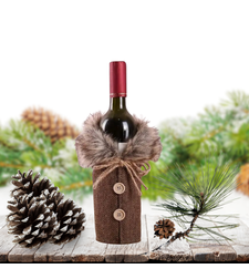Коледно палтенце  за винени бутилки
