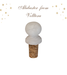 Тапа  за вино бутилка  от алабастър от Волтера