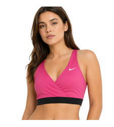 Nike Pink Cross Back Sports Top • XL