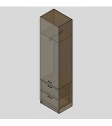 Модул „Гардероб с лост + 2 чекмеджета“