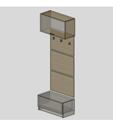 Модул за антре и коридор „Сядане + гръб със закачалки + шкаф + чекмедже“
