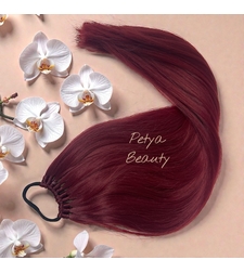 Опашка с ластик - Червено (РЪЧНА изработка)