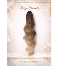 PREMIUM - Луксозна опашка - ОМБРЕ (ВЪЛНИ) /мрежа и ластик/