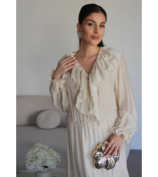 Ефирна Рокля “Breeze Tie” ekru