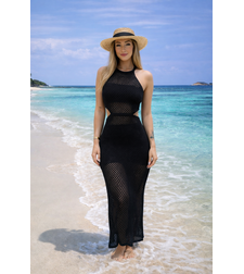Midnight Shore – дълга черна плажна рокля