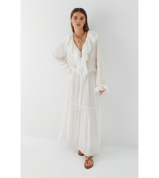 Ефирна Рокля “Breeze Tie” white