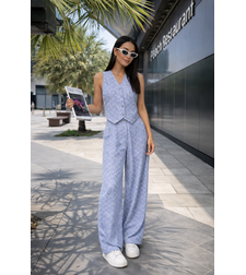 Елегантен сет елек и панталон blue