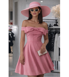 Eleganza – Елегантна рокля с панделка Pink