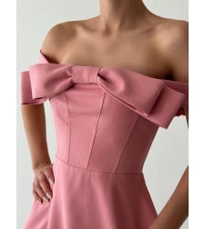 Eleganza – Елегантна рокля с панделка Pink