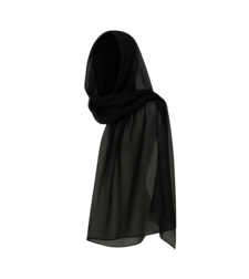 Black Sheer Wrap Scarf