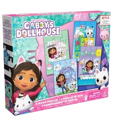 Детски дървени пъзели Spin Master Gabby's Dollhouse 4 броя, 72 ч.