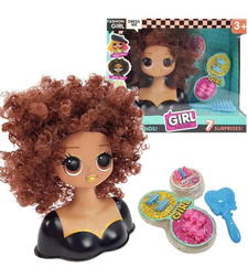 Модел за прически Raya Toys LK1016, Кестенява коса