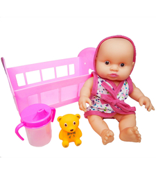 Кукла бебе Raya Toys с халат и кошара LB8811G