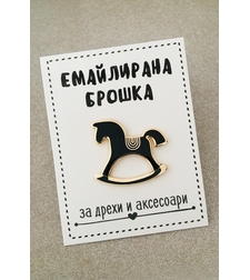 Емайлирана брошка за дрехи и аксесоари - Конче