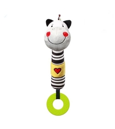 Плюшена играчка Babyono C-MORE Писукаща зебра с гризалка 634