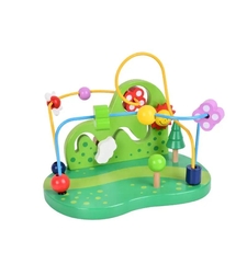 Дървена детска игра Монтесори Raya Toys Лабиринт Гора