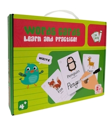 Образователни карти с маркер Raya Toys Learn and Practice Думи на английски език, 26 броя