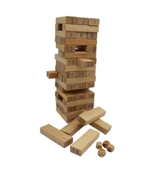 Дженга Raya Toys с цифри, 51 части