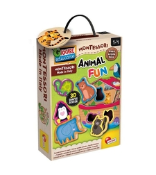 Образователна игра Lisciani Montessori Baby Wood Animal Fun
