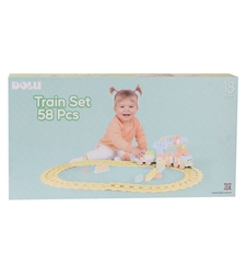 Конструктор DOLU Train Set, Пастел, 5221, 58 ч.
