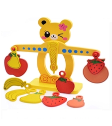 Детски кантар за смятане Raya Toys Монтесори Мече