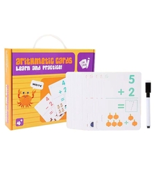 Образователни карти с маркер Raya Toys Learn and Practice Смятане, 30 броя